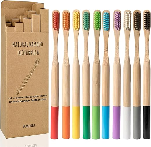 Top 6 Must-Have Eco-Friendly Bamboo Tooth Brushes for a daily Lifestyle 10-Pack Eco-Friendly Bamboo Toothbrushes