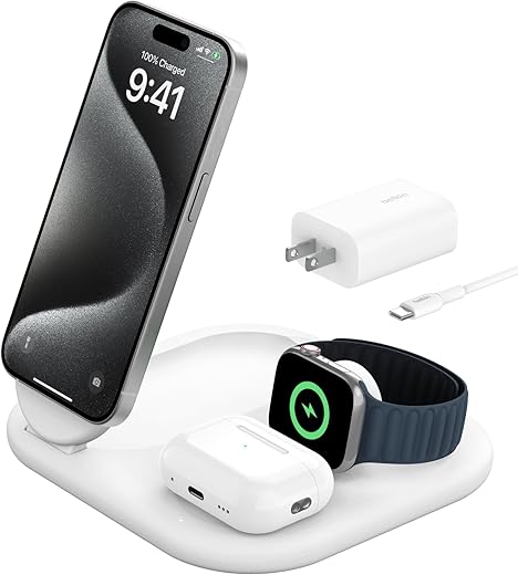 Top 6 Essential Products for Production Stations Belkin 3-in-1 MagSafe Charger - White