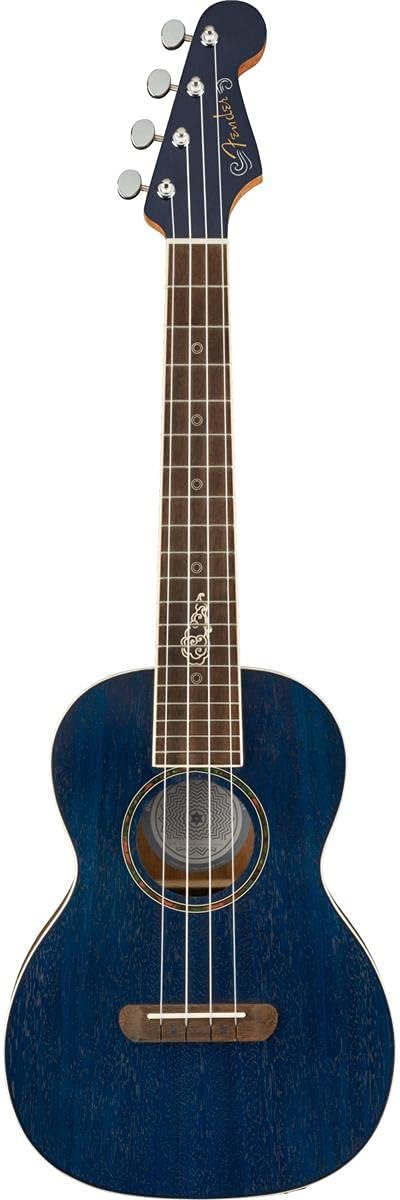Top 7 Fender Ukuleles You Need to Try! Fender Dhani Harrison Ukulele, Sapphire Blue