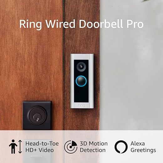 Top 5 Must-Have Smart Home Products for Ultimate Convenience Ring Wired Doorbell Pro (Video Doorbell Pro 2) – Best-in-class with cutting-edge features (existing doorbell wiring required)