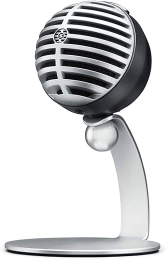 6 Best Shure USB Microphones for Quality Audio Shure MV5 Digital Condenser Microphone with Cardioid - Plug-and-play with iOS, Mac, PC, Onscreen Control w/ShurePlus MOTIV Audio App, includes USB and Lightning Cables (1m each) - Gray w/Black Foam