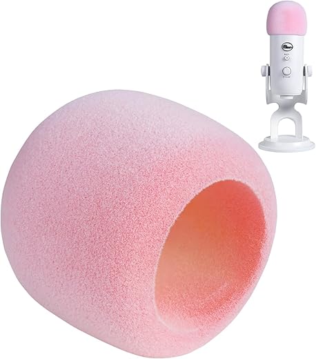 Pop Filter/Windscreen for Blue Yeti and Yeti Pro Microphones, Foam Mic Cover for Filtering Plosives and Hissing Noise