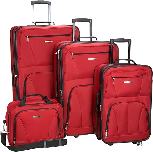 Top 6 Must-Have Luggage Essentials Rockland 4-Piece Expandable Luggage Set, Red