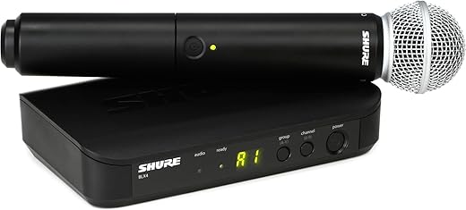 Top 5 Shure Wireless Microphone Systems for Every Sound Professional Shure BLX24/SM58 UHF Wireless Microphone System - Perfect for Church, Karaoke, Vocals - 14-Hour Battery Life, 300 ft Range | includes SM58 Handheld Vocal Mic, Single Channel Receiver | H10 Band