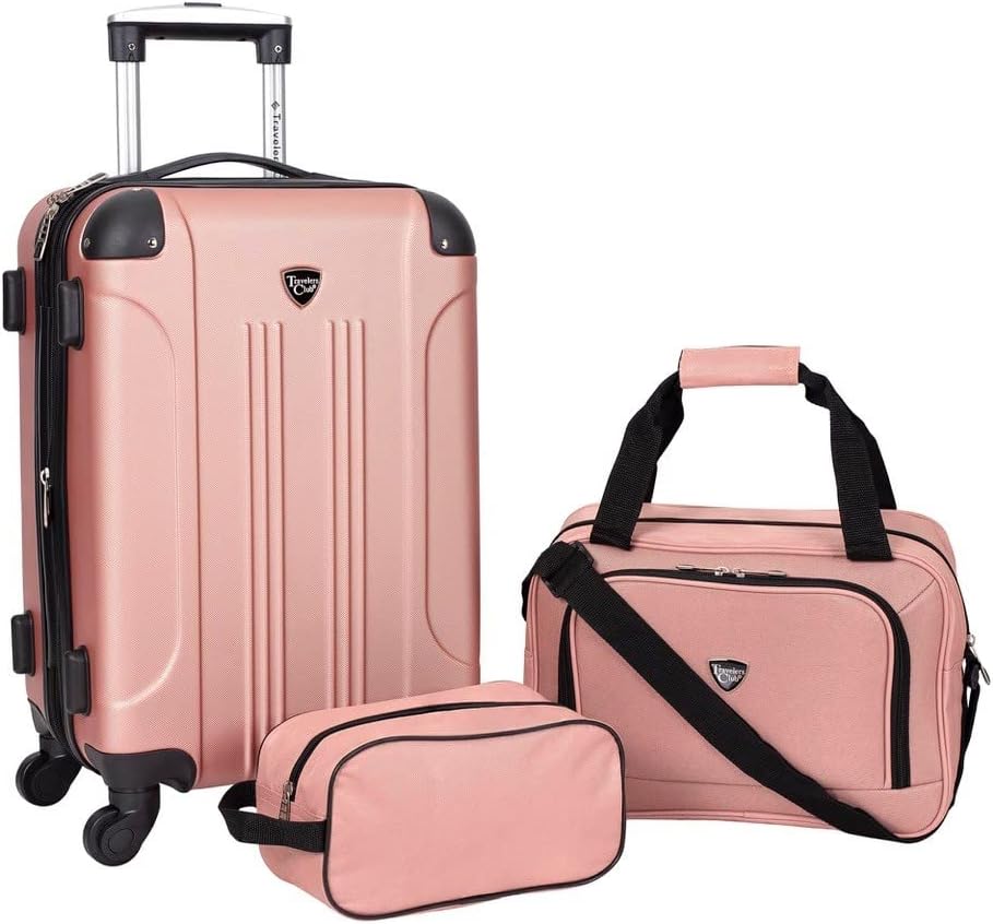 Top 6 Must-Have Luggage Essentials Travelers Club Chicago Hardside Expandable Spinner Luggages, Rose Gold, 3 Piece Set